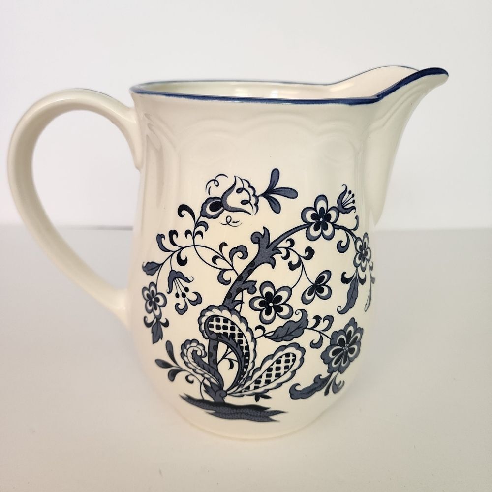 Baker Hart & Stuart Blue Garden Pitcher
